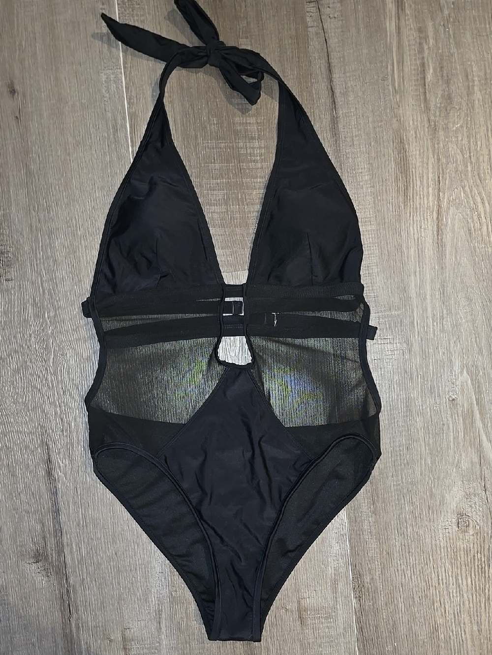NWOT Mesh Monokini Halter Swimsuit